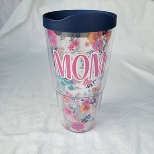 Tervis Mom Navy Floral 24 oz. Tumbler W/ Lid Flower Mother Cup